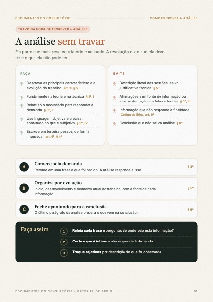 A análise sem travar