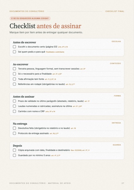 Checklist final